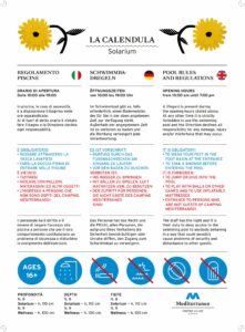 Solarium Regolamento-Piscine // Schwimmbadregeln // Pool-rules