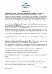Regolamento Spiaggia // Strandregeln // Beach Rules