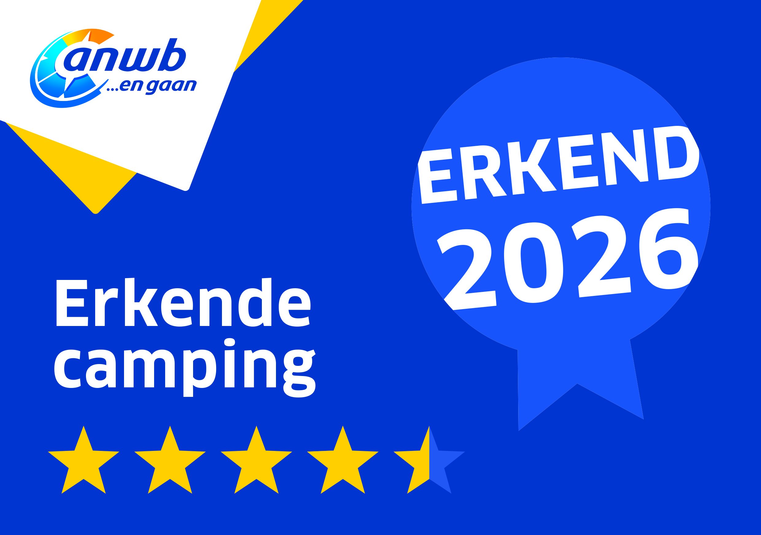 ANWB Sticker A5 ERKEND 4-5 2026